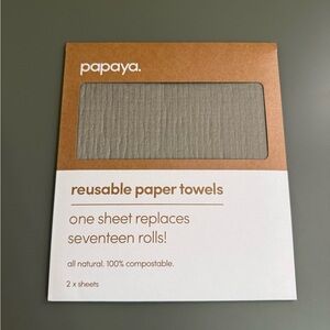 Brand New Papaya Reusable Paper Towels – 2-Pack